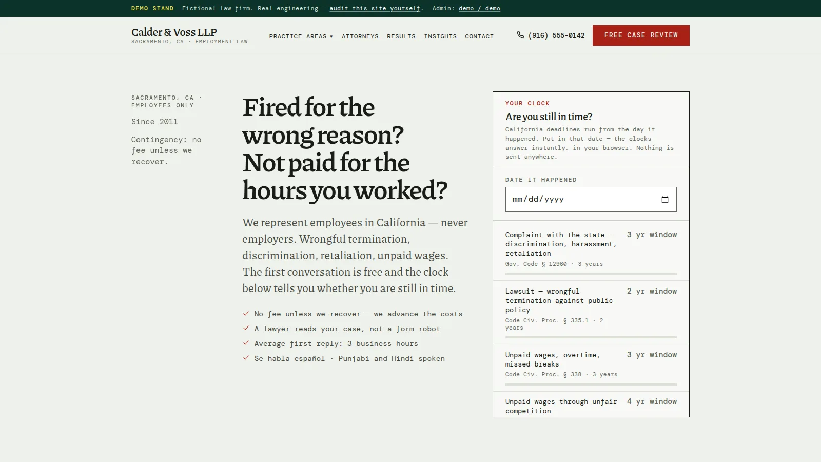 A Law-Firm Site That Audits Itself